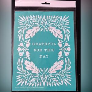 * GRATEFUL FOR THIS DAY ~ Chalk Couture Reusable Transfer Stencil - 8.5x11